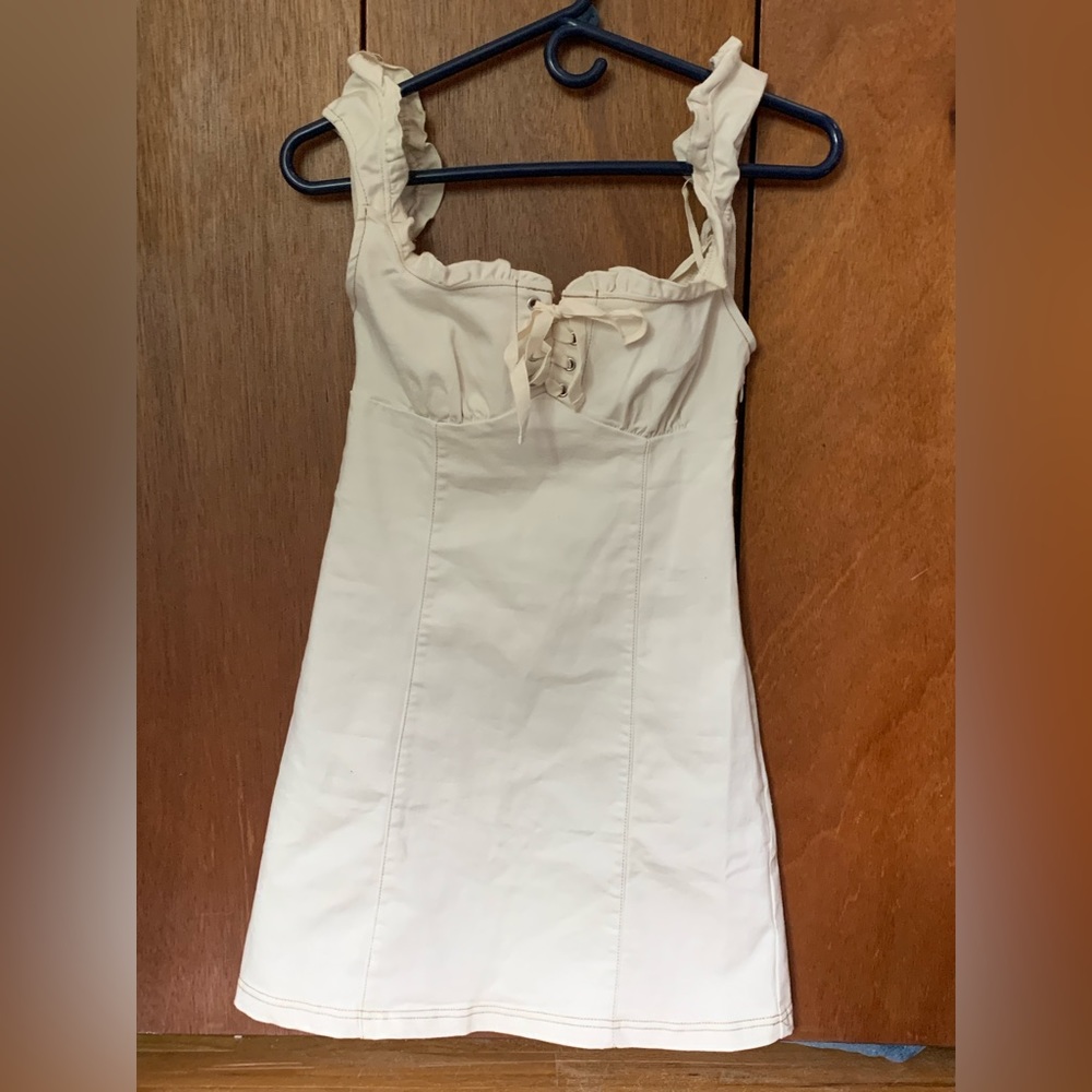 White urban outfitters mini canvas dress